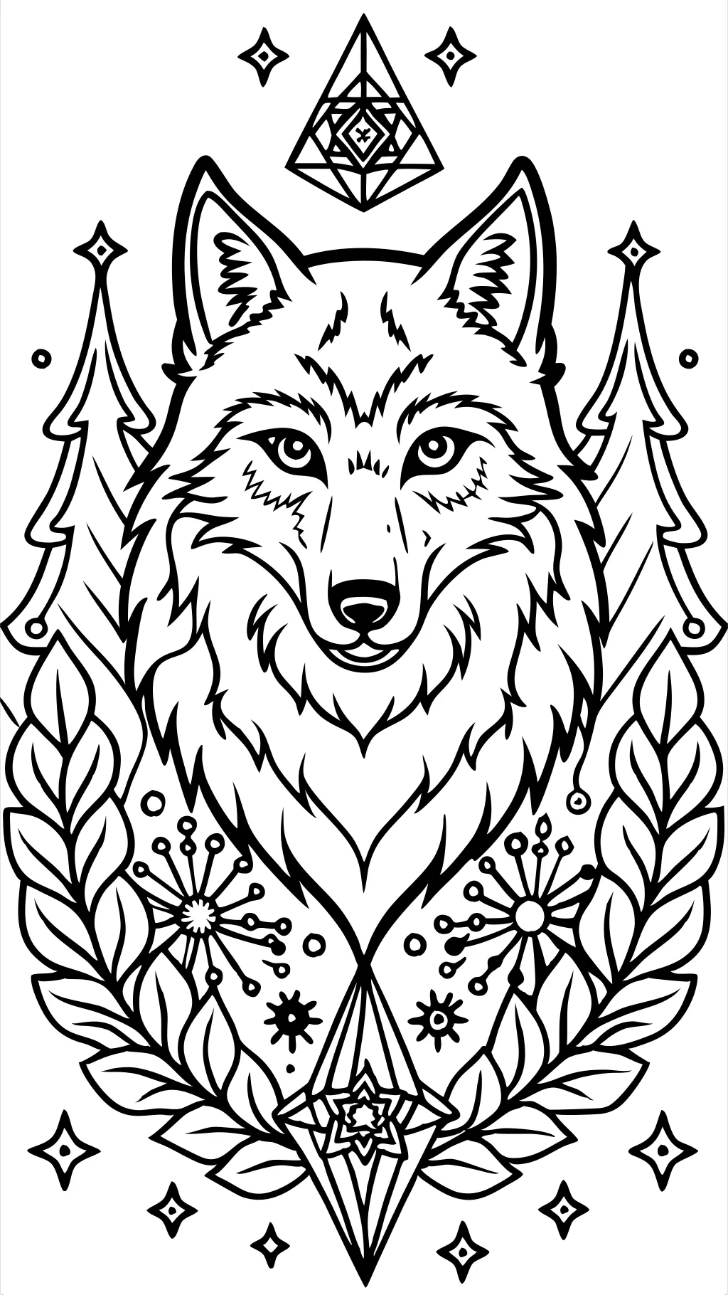 coloriages pour adultes loups